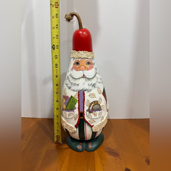 Handmade Santa gourd decoration hand painted - Picture 8 of 9